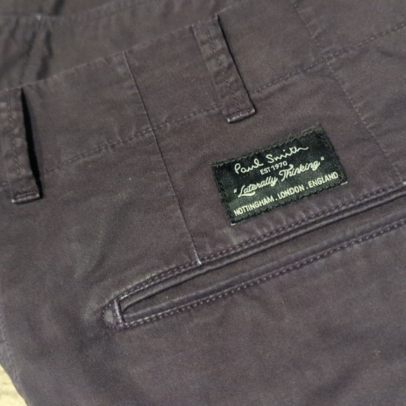Men's Paul Smith Eggplant Purple Chinos - Size 32R In Excellent Condition - Picture 5 of 8
